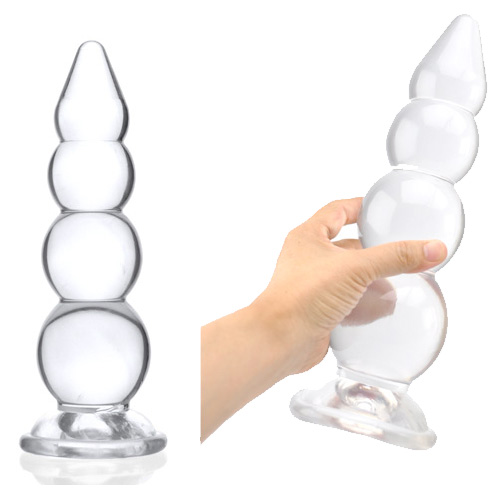 長さ30cm太さ8.8cm クリアジェリー バブルバットプラグ L