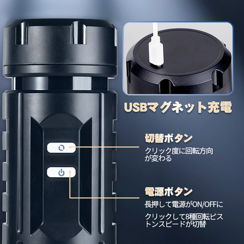 3速度＋5パターン ピストン×正反回転 亀頭責め 軽量型画像4