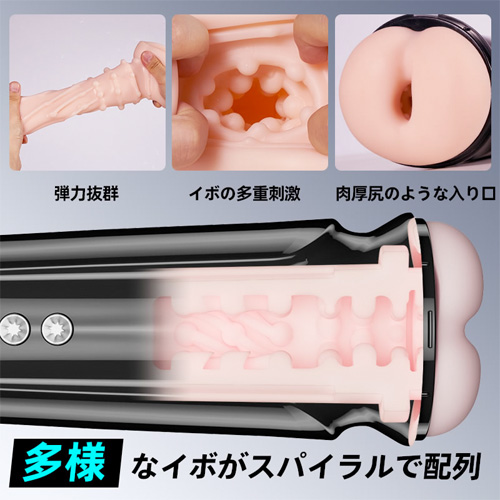 独創開発 4in1 吸引×振動×スイング×挟む 多機能型 TypeC充電 電動オナホール画像3