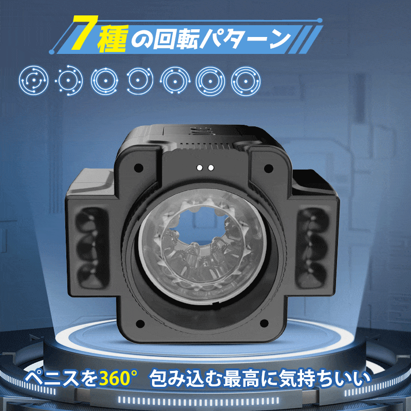 カメラ型電動オナホ 回転ピストン×振動 貫通非貫通 本体分解可能 手コキ画像2