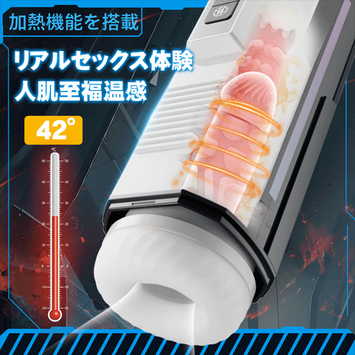 ピストン×吸引×加熱×喘ぎ声 個別操作 LED表示 電動オナホール画像2
