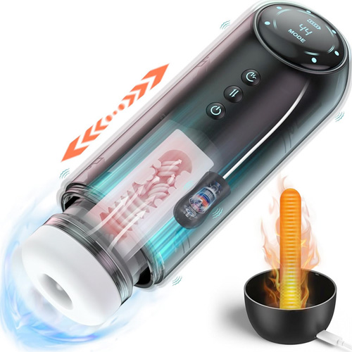 吸引×ピストン×振動×爆発×40度加熱 5IN1 同時起動OK 個別操作 LED表示 電動オナホール