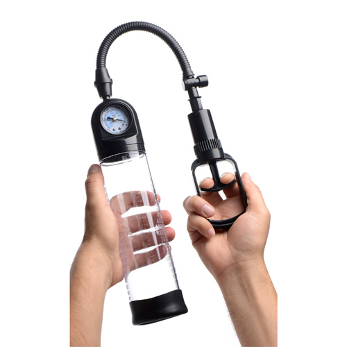 Trigger Penis Pump With Built-In Pressure Gauge 圧力計内蔵 トリガーペニスポンプ画像2