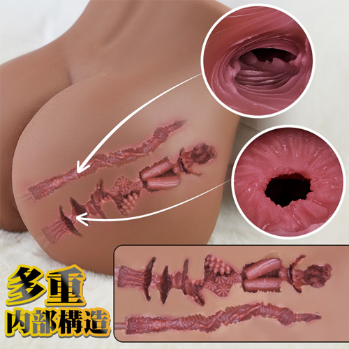 性欲過剰の黒ギャル 本格肉感 リアル肌スキン 熟マン TPE 1600g 大型オナホール画像3