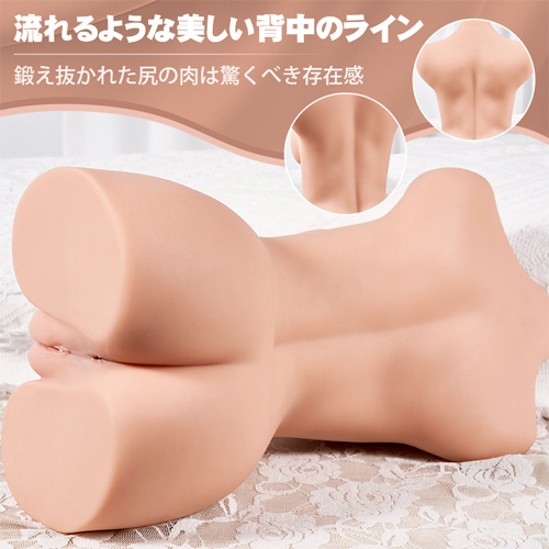 艶やかな小麦色肌 絶賛二穴 小柄なBカップ トルソータイプ TPE 3850g 大型オナホール画像2