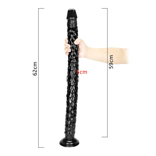 全長62cm太さ5cm スケイルパターン ロングディルドXL画像5