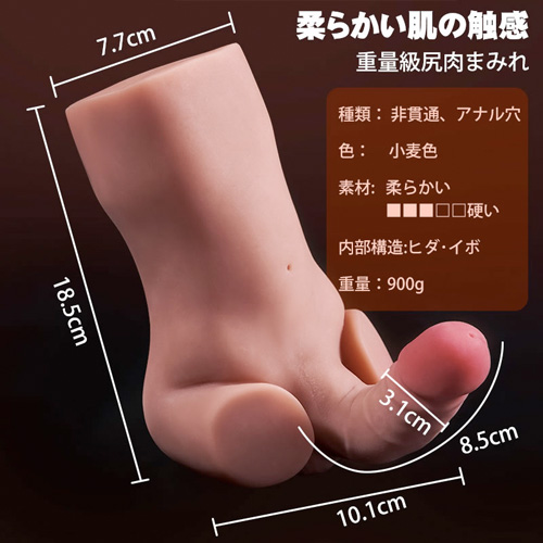 至極ケツマン 男性器再現 ペニス付き 非貫通 TPE 900g画像4