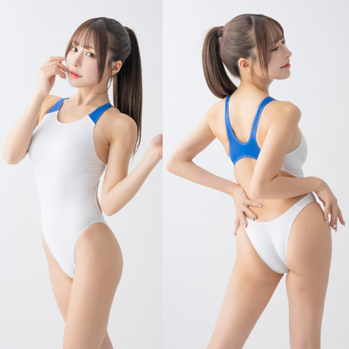 ラバータッチナイロン極薄競泳水着 M XXL画像3