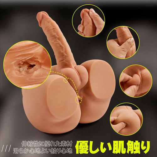 筋肉デカマラ 男モデル 骨入りディルドつき お尻 ゲイ向け TPE 4400g 大型オナホ