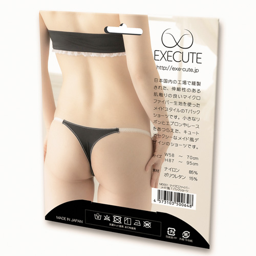 EXECUTE マイクロファイバーメイド風Ｔバックショーツ画像7