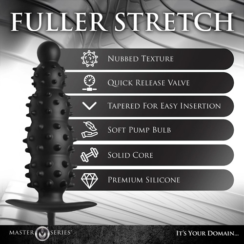 Ass Puffer Nubbed Inflatable Silicone Anal Plug画像5