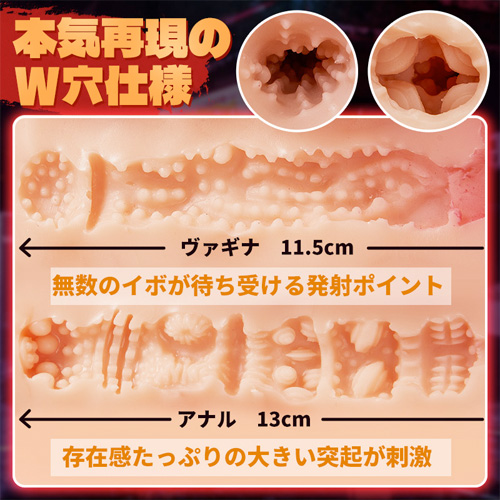 電動タイプ リアル美尻 3種振動 2穴仕様 2500g 据置型 大型オナホ画像4