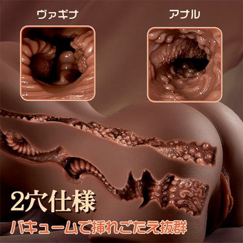 エロギャルデカ美尻 2穴仕様 トルソー型 褐色肌 2400g 大型オナホ画像4