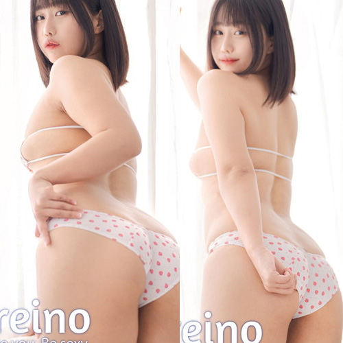 例の縦スジショーツ＆眼帯ブラ いちご画像4