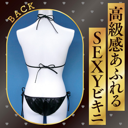 ブラック光沢ビキニ画像4