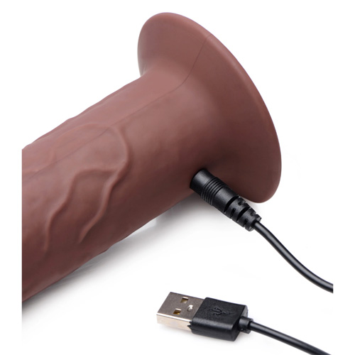 7X Remote Control Vibrating Thumping Dildo Dark画像7