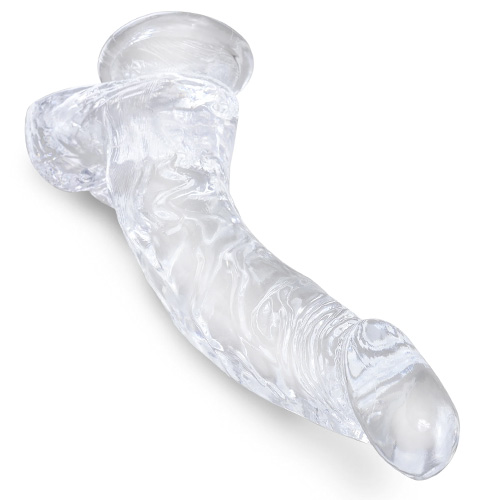 King Cock Clear strapon compatible Cock with Balls画像2
