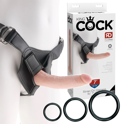 King Cock Strap on Harness with 7インチ Cock