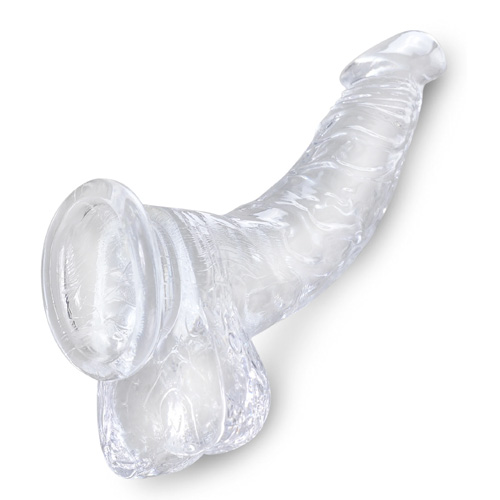 King Cock Clear strapon compatible Cock with Balls画像3