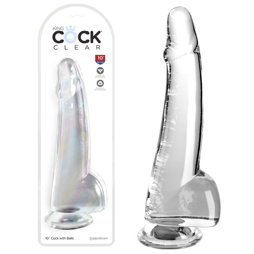 King Cock Clear 10 Cock with Balls