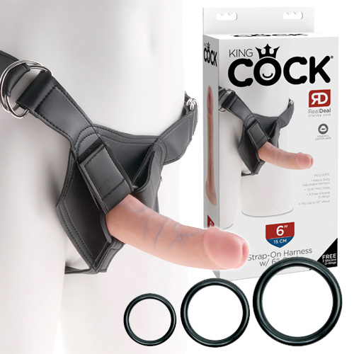 King Cock Strap on Harness with 6インチ Cock