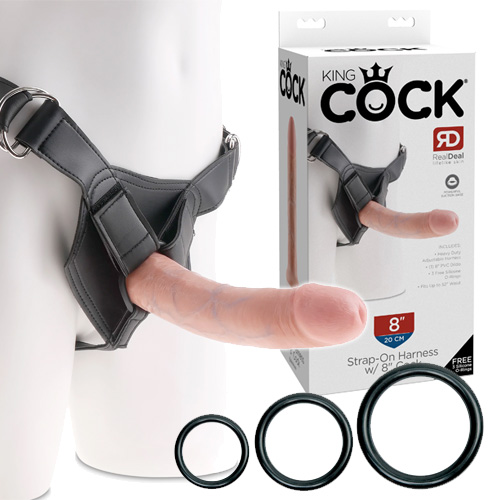 King Cock Strap on Harness with 8インチ Cock
