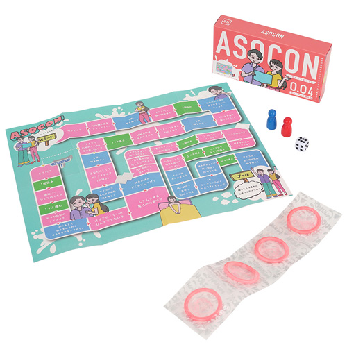 あそぶ前戯ゲーム付きコンドーム ASOCON あそコン 4個入り 3種画像2