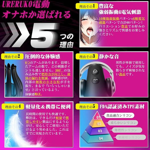 8本アーム搭載 亀頭責めローター画像4
