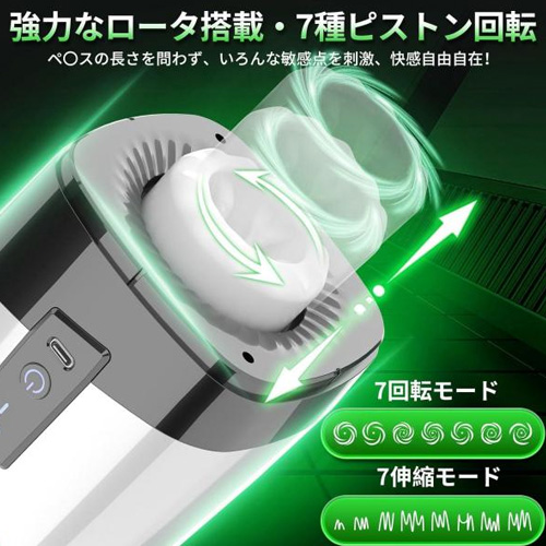 自動回転伸縮機能搭載 2way電動ピストンカップ画像3