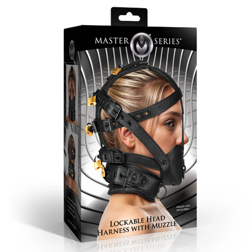 Lockable Head Harness with Muzzle画像6