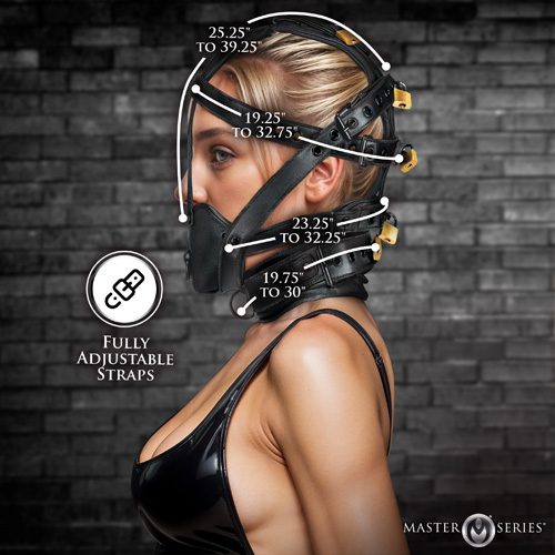 Lockable Head Harness with Muzzle画像3