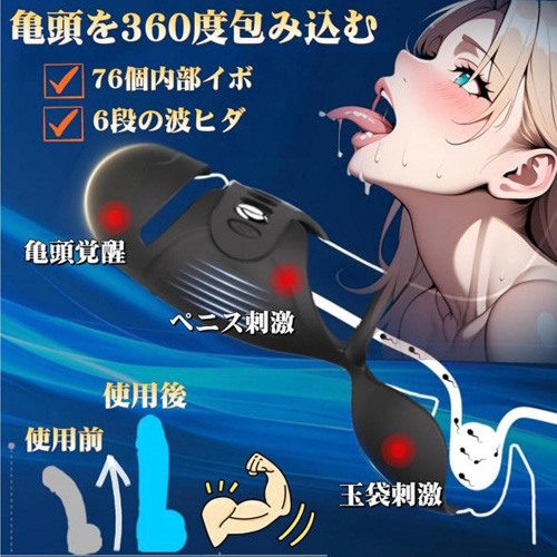 ダブルモーター 亀頭タマ2点刺激 コックリング締め画像3