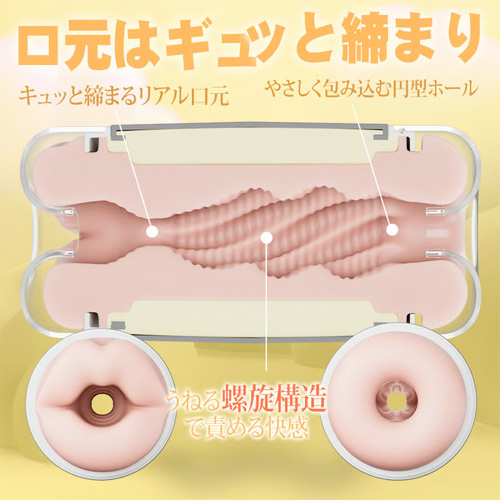 ふわふわ×貫通快感 高品質シリコン 無臭 ベタつかない三層構造オナホ画像3