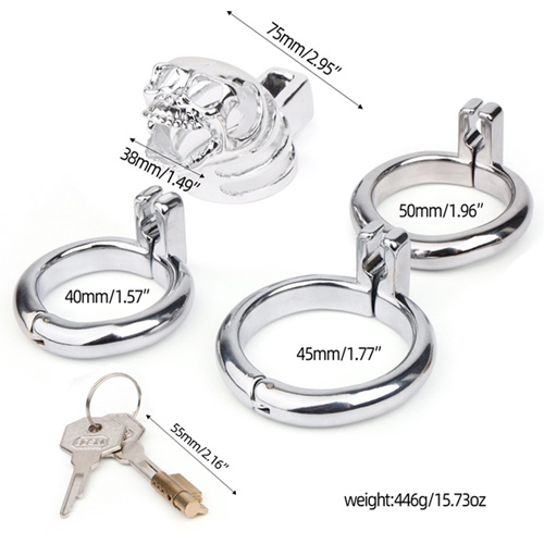 【男性用貞操具】Goth Cage Metal Chastity Cage画像6