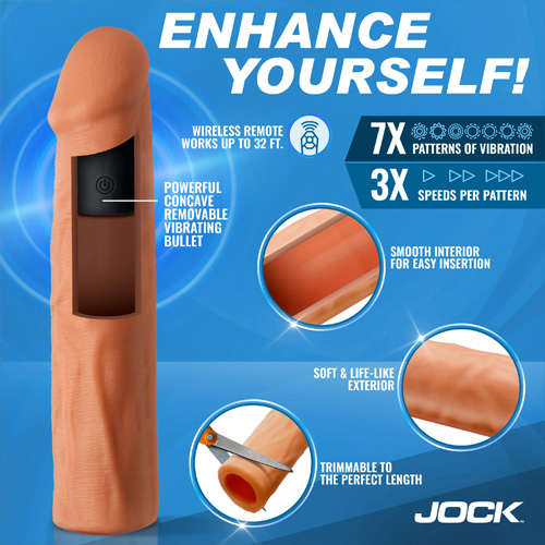Enhancers Vibrating Penis Extension Remote