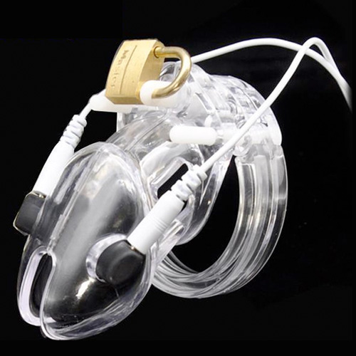 【男性用貞操具】Volt Cage Electro Chastity Cage Clear【電気刺激】