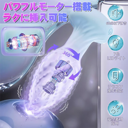触手モンスター 7色LED 360度回転 10振動 前立腺開発 遠隔プレイ アナルバイブ画像4