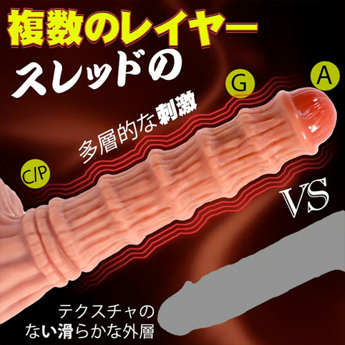 連続パール突起付き 直径4cm 挿入長17cm シリコン製リアルディルド画像2