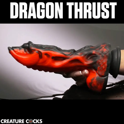 Dragon Thrust Thrusting & Vibrating Silicone Dildo画像4
