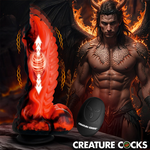 Dragon Thrust Thrusting & Vibrating Silicone Dildo画像5
