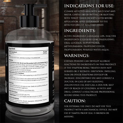 Fisting Lubricant 8oz 16oz 2%リドカイン配合画像4