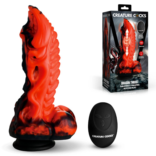 Dragon Thrust Thrusting & Vibrating Silicone Dildo画像6