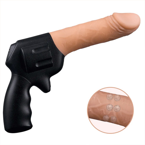 快感リボルバー 9段ピストン 回転ビーズ リアルディルド型 ピストンバイブ画像7