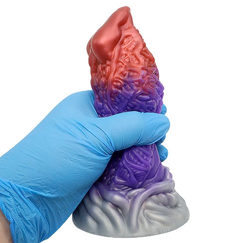 黒蝕竜 MAGARA ディルド アナルプラグ 竜鱗赤紫 Mサイズ画像4