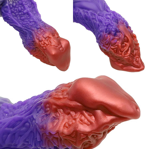 黒蝕竜 MAGARA ディルド アナルプラグ 竜鱗赤紫 Mサイズ画像7