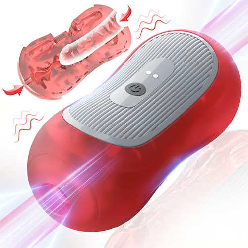 電動シコシコ中毒 指圧グリップ 強力振動 9種振動モード バキューム感 貫通式 ダブルモーター搭載 電動オナホ