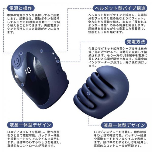 ヘルメット型 キトニー電動オナホ画像2