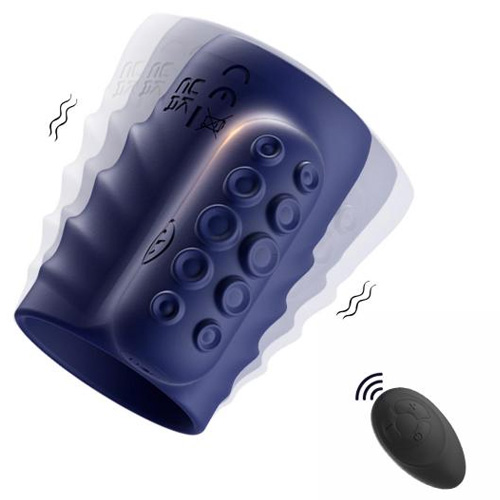 遠隔リモコン付き バイブレーションペニスサック画像3