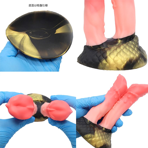 双璧 TWINS 双頭ディルド アナルプラグ 蛇苺赤画像6