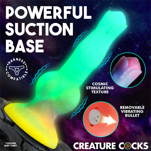 Astro Cock Vibrating Glow-In-The-Dark Silicone Dildo画像3